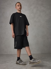Castore Black Oversized Top and Shorts Set - Image 3 of 13