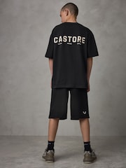 Castore Black Oversized Top and Shorts Set - Image 4 of 13