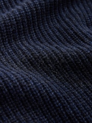 Navy Blue Signature Lambswool Rib Crew Neck Jumper - Image 2 of 3
