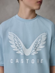 Blauw/Wit/Bruin - Castore Oversized Short Sleeve Logo Cotton T-Shirts 3 Pack - Afbeelding 13 van 20