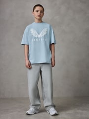 Blauw/Wit/Bruin - Castore Oversized Short Sleeve Logo Cotton T-Shirts 3 Pack - Afbeelding 3 van 20