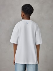 Blauw/Wit/Bruin - Castore Oversized Short Sleeve Logo Cotton T-Shirts 3 Pack - Afbeelding 7 van 20