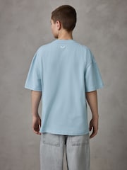 Blauw/Wit/Bruin - Castore Oversized Short Sleeve Logo Cotton T-Shirts 3 Pack - Afbeelding 8 van 20