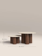 Cult Furniture Natural Brynleigh Nesting Coffee Table - Image 4 of 5