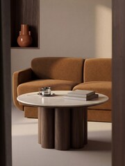 Cult Furniture Natural Noelle Round Coffee Table - Image 1 of 5
