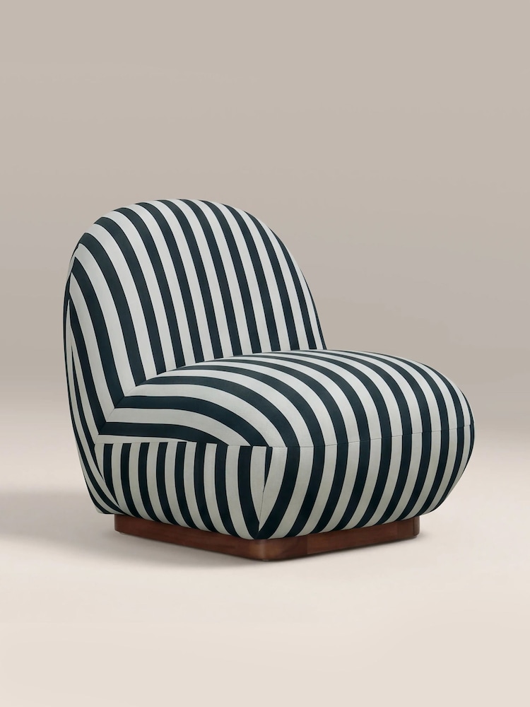 Cult Furniture Striped Erin Striped Fabric Armchair - Image 2 of 6