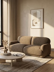 Cult Furniture Speckled Cappuccino Boucle Cloud 3 Seat Sofa - Image 1 of 8
