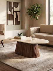Cult Furniture Natural Oxborough Oval Stone Coffee Table - Image 1 of 6