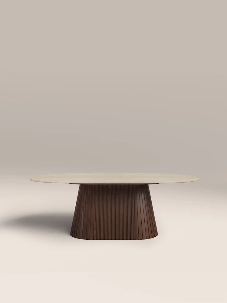 Cult Furniture Natural Oxborough Oval Stone Coffee Table - Image 2 of 6 Cult Furniture Natural Oxborough Oval Stone Coffee Table - Image 2 of 6