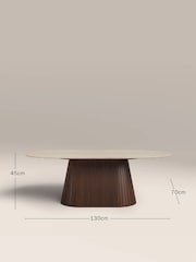 Cult Furniture Natural Oxborough Oval Stone Coffee Table - Image 3 of 6