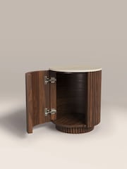 Cult Furniture Natural Everly Round Storage Stone Side Table - Image 4 of 7