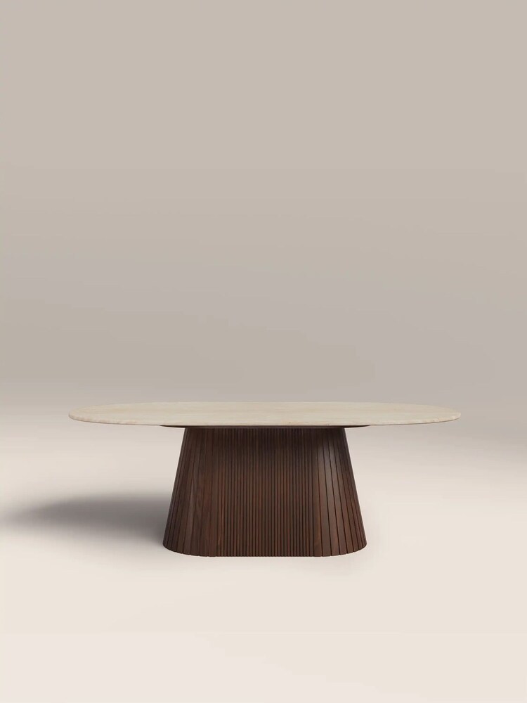 Cult Furniture Natural Oxborough 6 Seater Stone Dining Table - Image 2 of 6