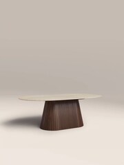 Cult Furniture Natural Oxborough 6 Seater Stone Dining Table - Image 4 of 6