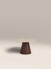 Cult Furniture Natural Oxborough 6 Seater Stone Dining Table - Image 5 of 6