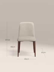 Cult Furniture Set of 2 Speckled Stone Amari Velvet Dining Chairs - Image 3 of 8
