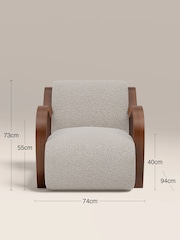 Cult Furniture Speckled Stone Talie Boucle Accent Chair - Image 3 of 8