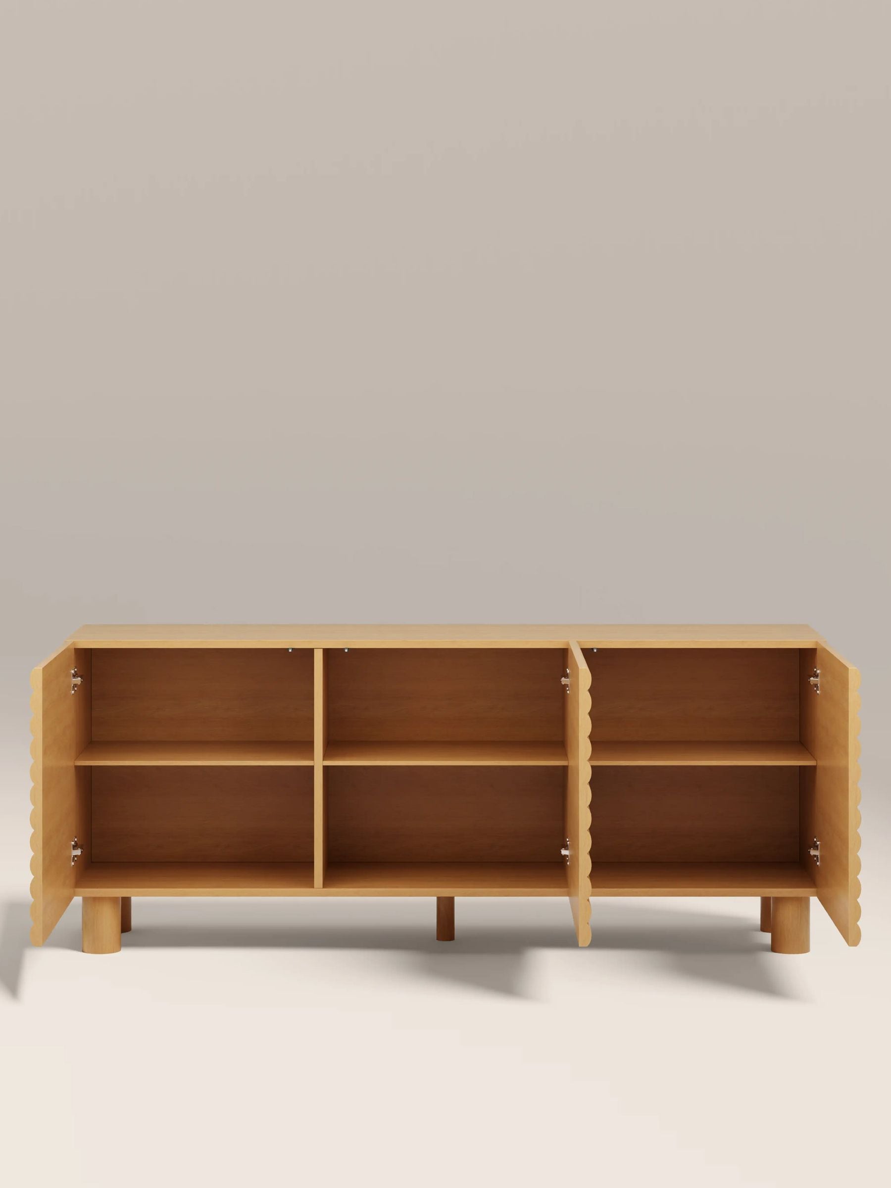 茶 Rafy Buy Cult Furniture Oak Raphael Wooden 3 Door Sideboard from the
