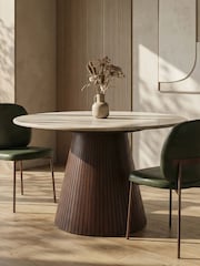 Cult Furniture Natural Cream Lillian 4 Seater Sintered Stone Dining Table - Image 1 of 6