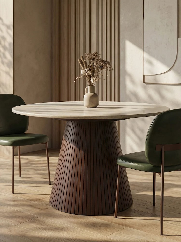 Cult Furniture Natural Cream Lillian 4 Seater Sintered Stone Dining Table - Image 1 of 6