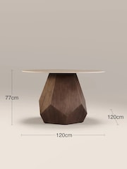 Cult Furniture Natural Cream Lillian 4 Seater Sintered Stone Dining Table - Image 3 of 6