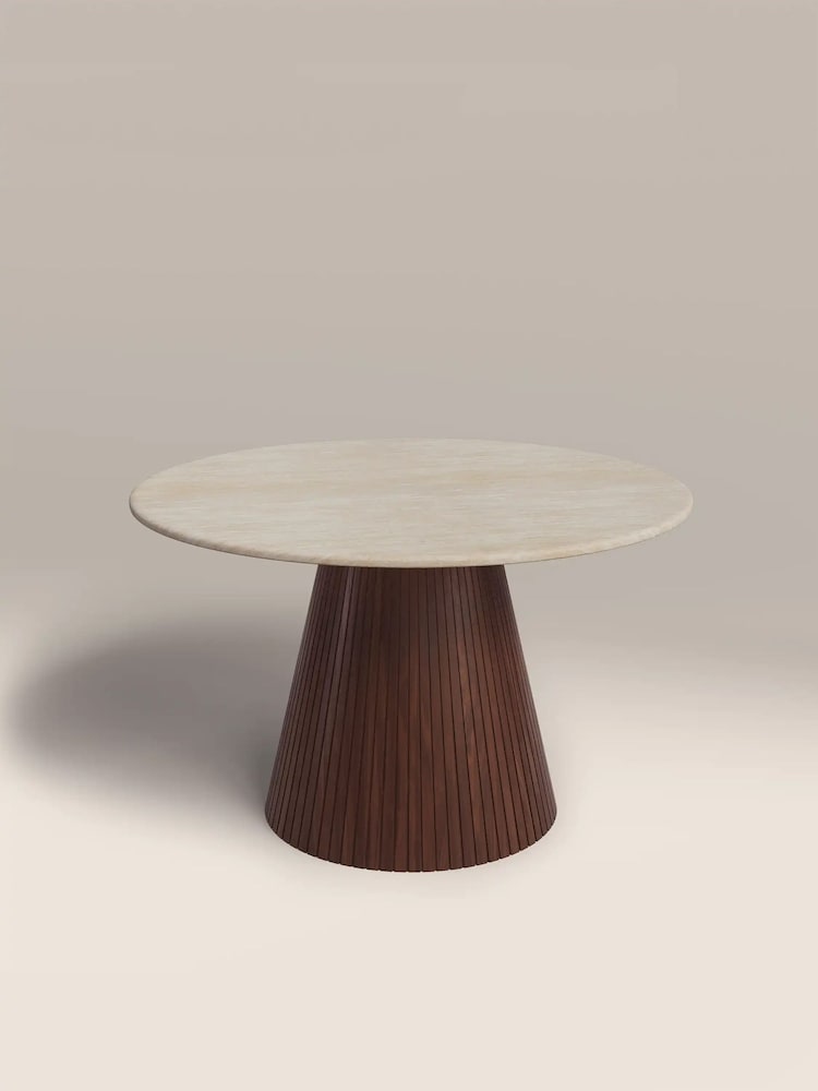 Cult Furniture Natural Oxborough 4 Seater Stone Dining Table - Image 2 of 4