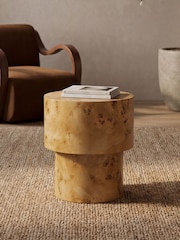 Cult Furniture Natural Dalton Round Wooden Side Table - Image 1 of 5