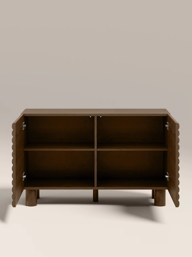 Cult Furniture Walnut Effect Raphael Wooden 2 Door Sideboard - Image 7 of 7 Cult Furniture Walnut Effect Raphael Wooden 2 Door Sideboard - Image 7 of 7