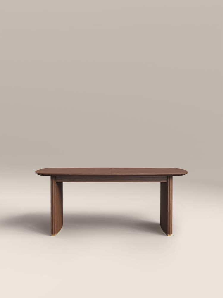 Cult Furniture Walnut Caleb 6-8 Seater Extendable Dining Table - Image 6 of 6