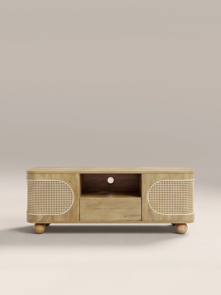 Cult Furniture Oak Una Wooden TV Stand - Image 2 of 6 Cult Furniture Oak Una Wooden TV Stand - Image 2 of 6