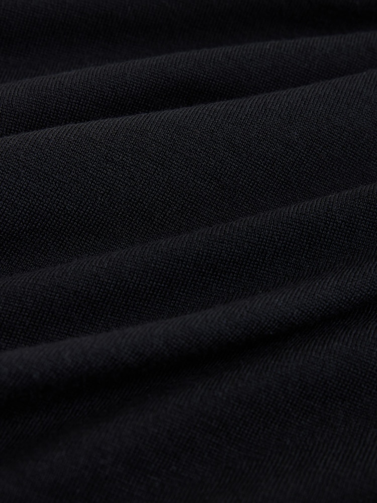 Svart - Merino Wool Signature Quarter Zip Jumper - Bild 9 av 9