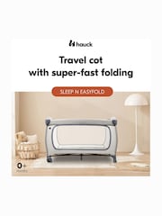hauck Dark Grey Sleep N Easyfold Travel Cot with Mattress and Bag - Image 2 of 6