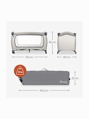 hauck Dark Grey Sleep N Easyfold Travel Cot with Mattress and Bag - Image 3 of 6