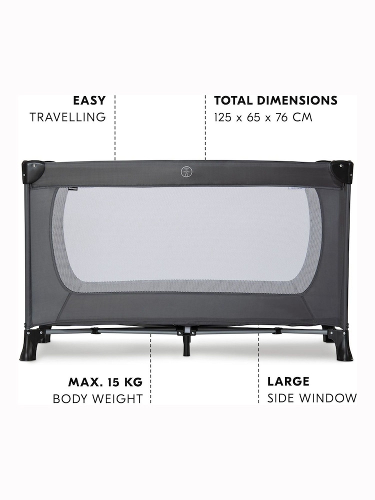 hauck Grey Dream N Play Plus Travel Cot and Playpen In One - Image 2 of 6 hauck Grey Dream N Play Plus Travel Cot and Playpen In One - Image 2 of 6