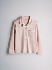 The Set 2 Pack Long Sleeve Viscose Blend Jersey Pyjamas Pink/Grey - Image 4 of 7