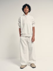 The Set Quater Zip Neck and Wide Leg Joggers Grey - Image 1 of 9