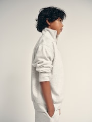 The Set Quater Zip Neck and Wide Leg Joggers Grey - Image 4 of 9