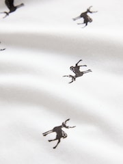 The Set 2 Pack Long Sleeve Viscose Blend Jersey Pyjamas Red/Ecru Deer Print - Image 7 of 7