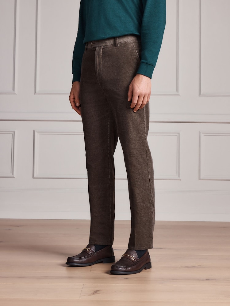 Brown Regular Fit Heritage Corduroy Trousers - Image 2 of 9 Brown Regular Fit Heritage Corduroy Trousers - Image 2 of 9