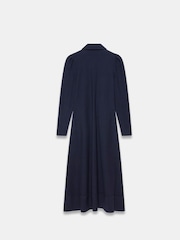 Mint Velvet Blue Textured Zip Detail Midi Dress - Image 7 of 7