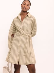 Mint Velvet Striped Wrap Mini Dress - 圖片 3/8