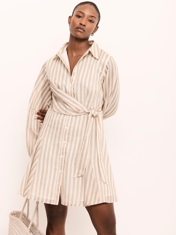 Buy Mint Velvet Green Striped Wrap Mini Dress from Next USA