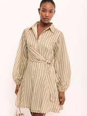 Mint Velvet Striped Wrap Mini Dress - 圖片 5/8