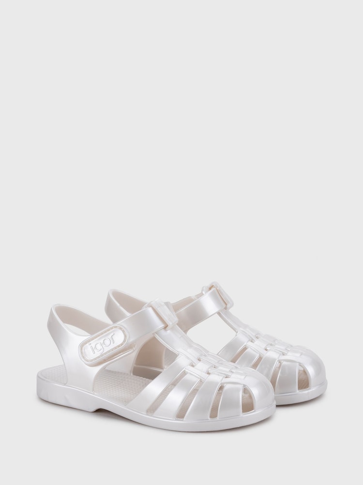 Igor White Clasica Pearl Sandals - Image 1 of 4