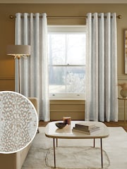 Duck Egg Blue Leopard Stripe Made to Measure Curtains - Image 1 of 9