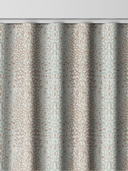 Duck Egg Blue Leopard Stripe Made to Measure Curtains - Image 8 of 9