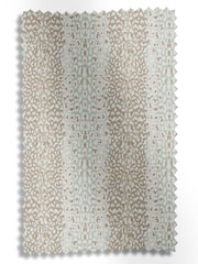 Duck Egg Blue Leopard Stripe Made to Measure Curtains - Image 9 of 9