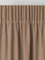 Tan Brown Herringbone Made to Measure Curtains - Image 6 of 9