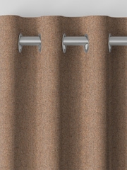 Tan Brown Herringbone Made to Measure Curtains - Image 7 of 9