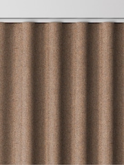 Tan Brown Herringbone Made to Measure Curtains - Image 8 of 9