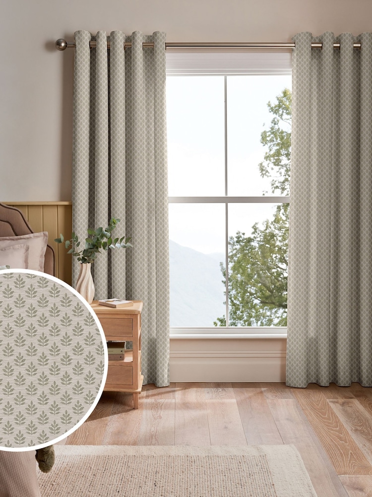 Green Keeffe Made to Measure Curtains - Image 1 of 9